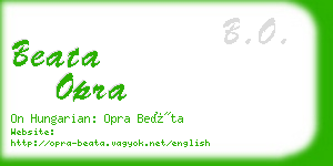 beata opra business card